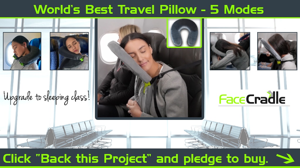 FaceCradle Travel Pillow - Upgrade to Sleeping Class! project video thumbnail